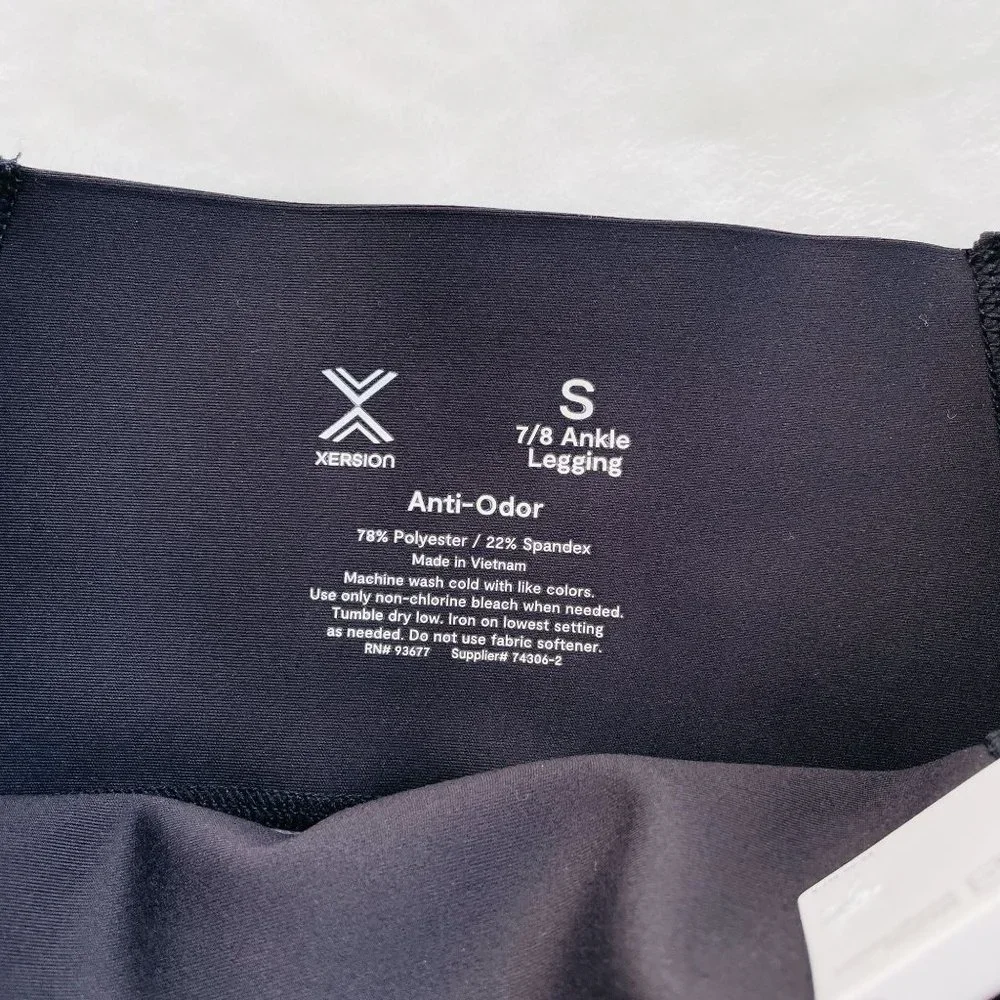 Xersion Womens Move High Rise 7/8 Ankle Leggings Sports Bra Set Anti Odor Small - Picture 7 of 9